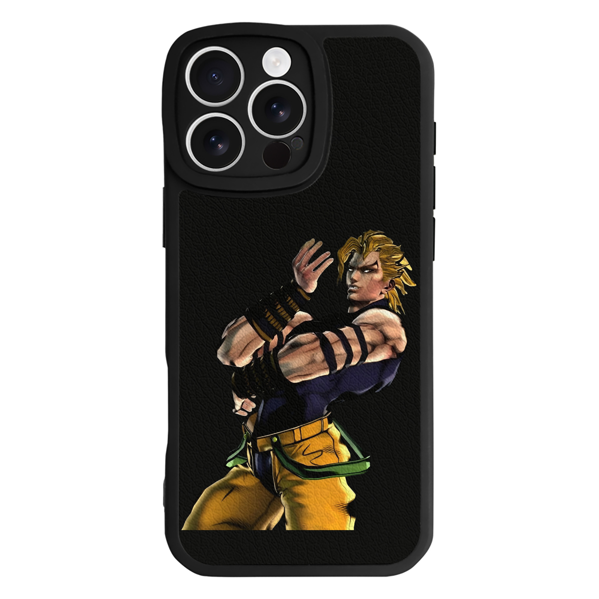 （画像用） ジョジョの奇妙な冒険 ディオ?ブランドー JoJo's Bizarre Adventure Dio Brando 【iPhone 16シリーズ対応】シリコンスマホケース（レザー調） 材質：シリコン